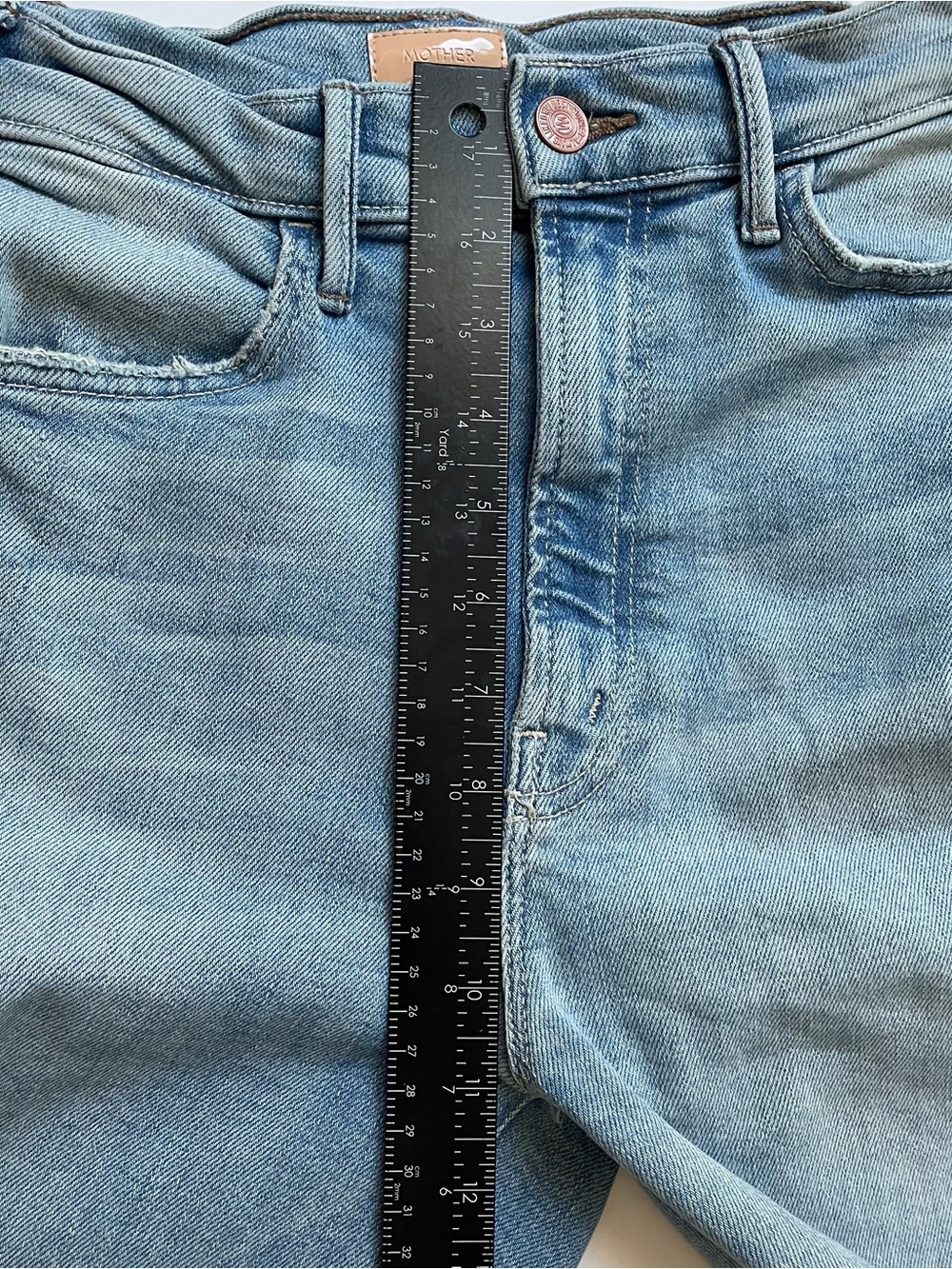 MOTHER The Hustler Ankle Jean Light Blue Straight/Flare Leg Jeans - Picture 8 of 16